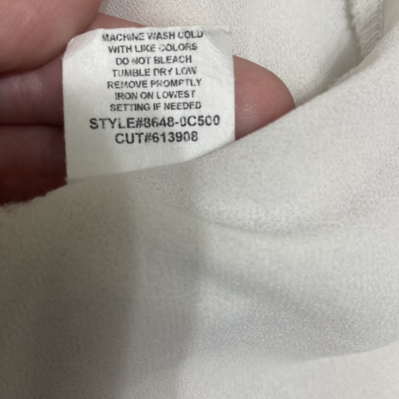 Anthropologie PEBBLE & STONE Cream Layered Waterfall Cardigan Sz.M - Picture 9 of 9